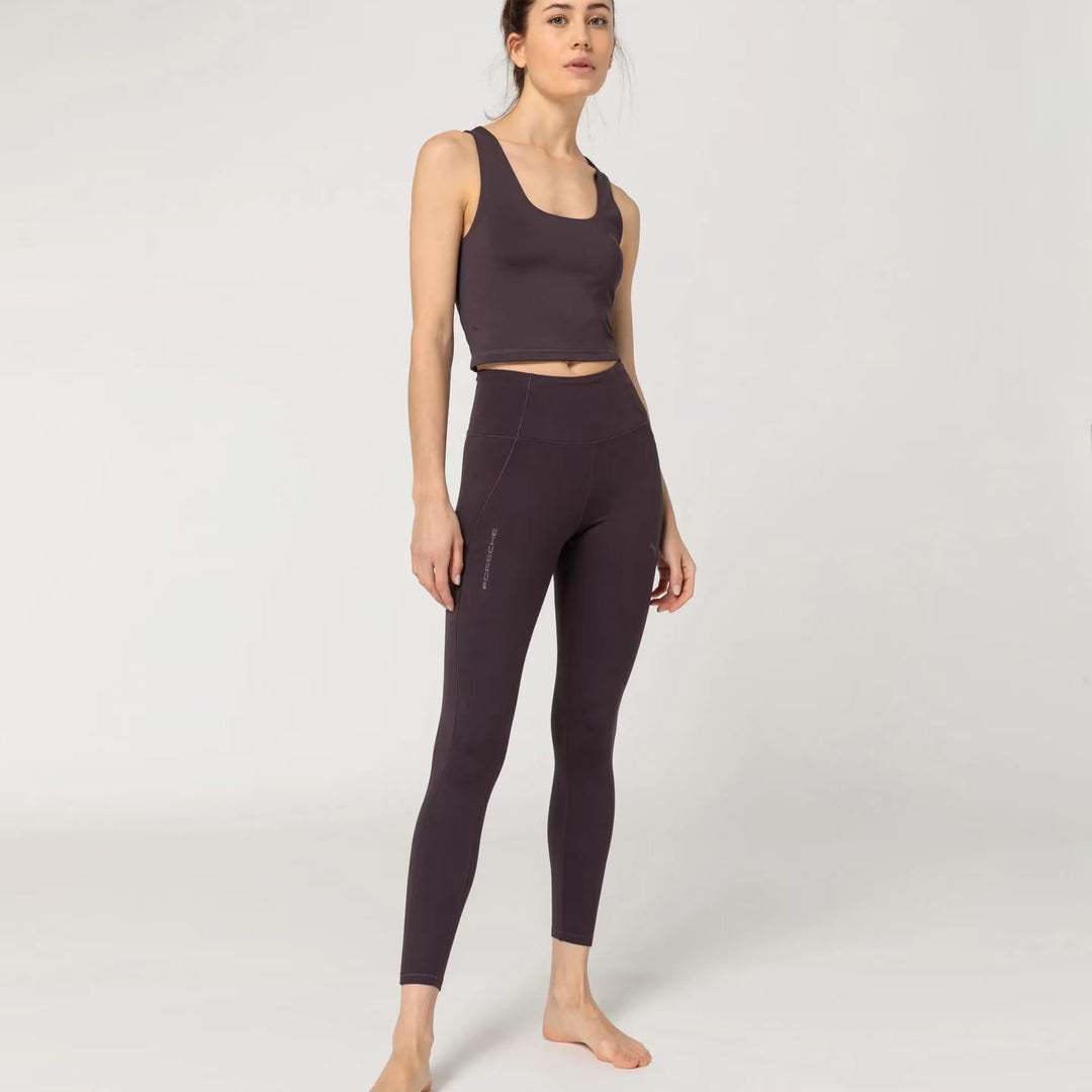 Porsche Crop Top Tank Top (Bramble) Blackberry- Yoga Capsule