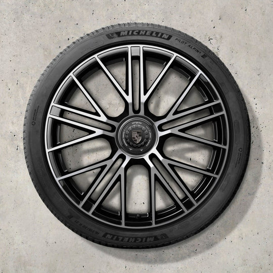 21" Panamera G3 "Turbo S" Centerlock winter set - Black/Silver