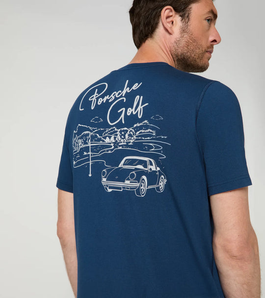 Porsche x Puma Unisex Blue T-Shirt - 911 Targa 60Y