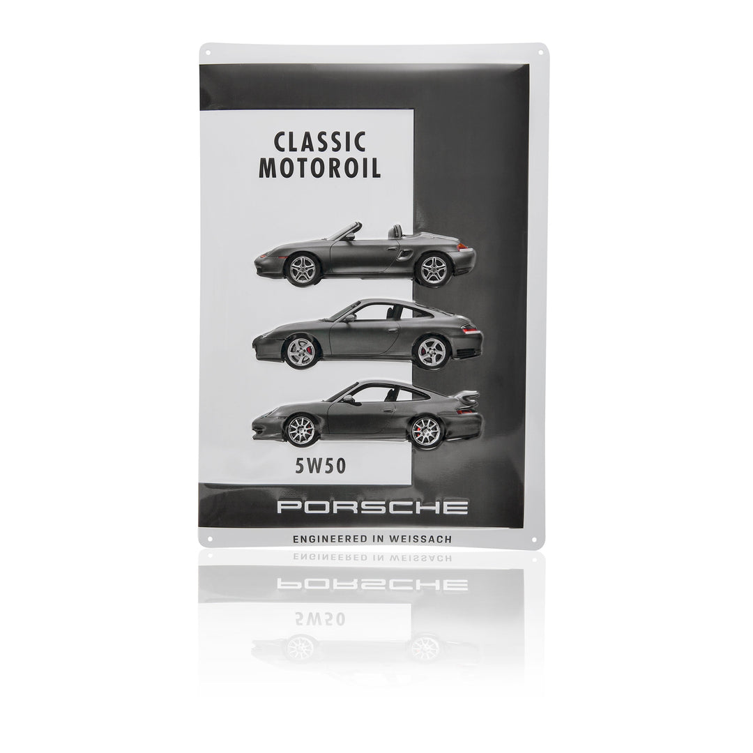 Porsche Classic Metal Plate Signs - Classic Motor Oil, Brake Fluid, Fuel Additive