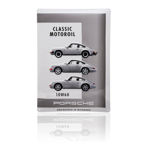 Porsche Classic Metal Plate Signs - Classic Motor Oil, Brake Fluid, Fuel Additive