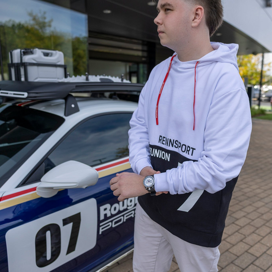 Porsche Men's Hoodie (Black/White) - Rennsport Reunion 7
