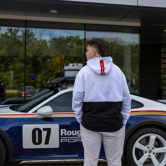 Porsche Men's Hoodie (Black/White) - Rennsport Reunion 7