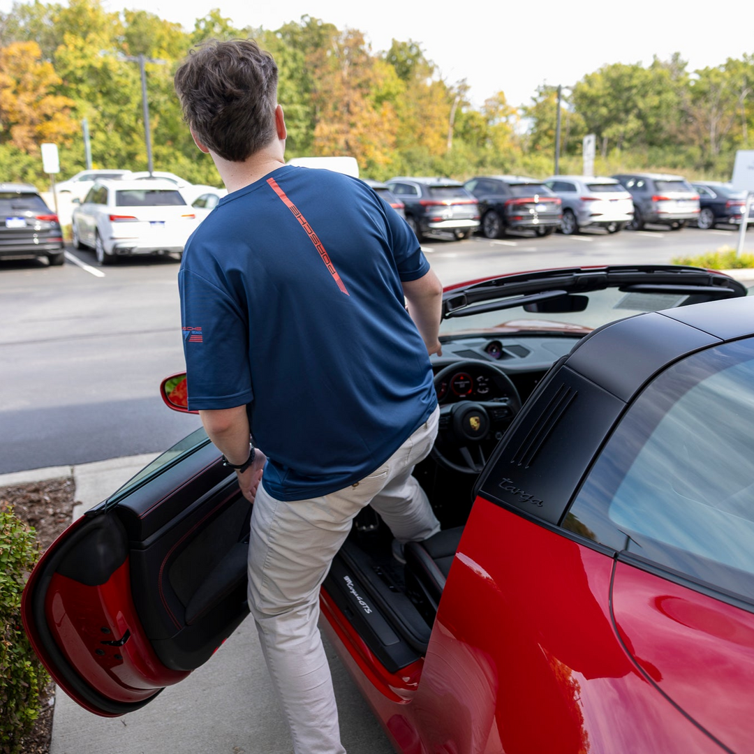 Porsche Men's PU T-Shirt - Rennsport Reunion 7