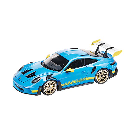Porsche 911 GT3 RS (992), Limited Edition, 1:18 Scale Model Car - Blue/Yellow