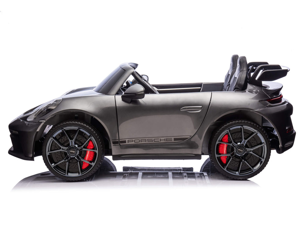 24V Porsche 911 GT3 Kids 2-Seater Ride On Car - Gray