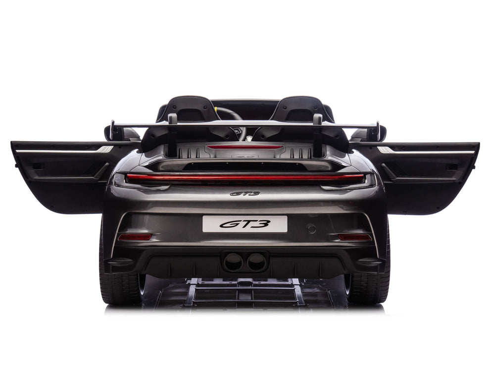 24V Porsche 911 GT3 Kids 2-Seater Ride On Car - Gray