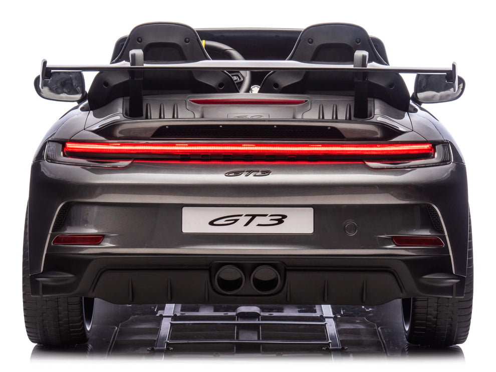 24V Porsche 911 GT3 Kids 2-Seater Ride On Car - Gray