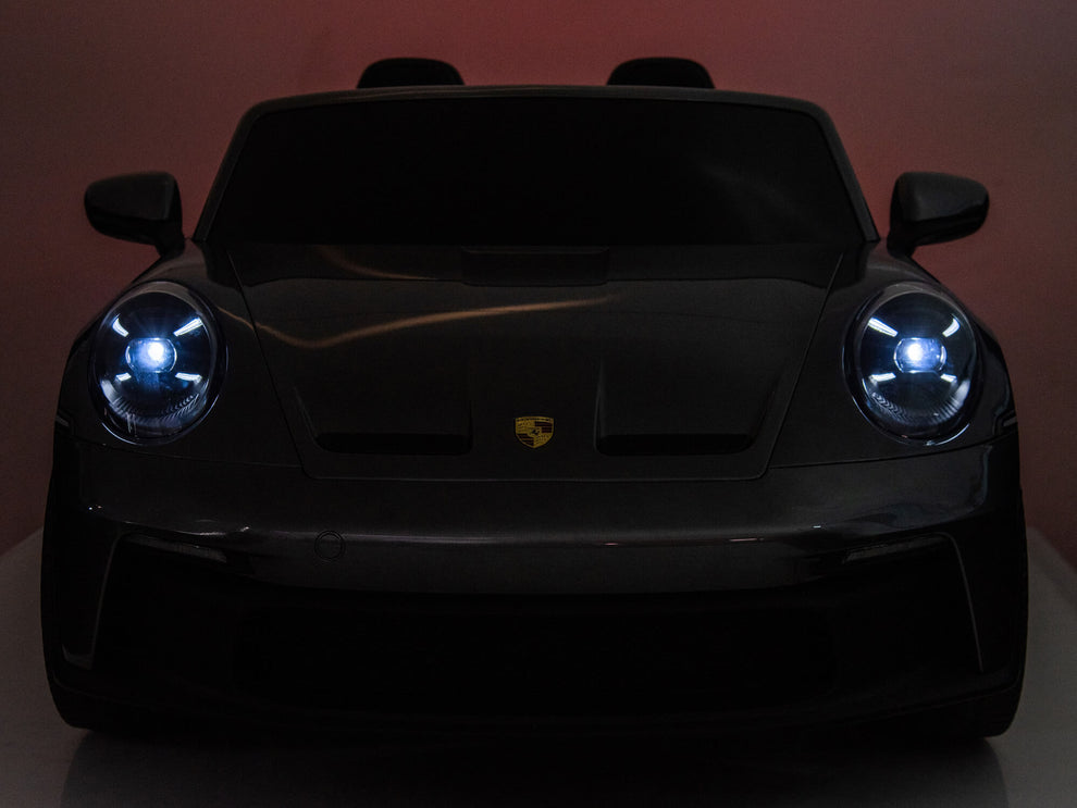 24V Porsche 911 GT3 Kids 2-Seater Ride On Car - Gray