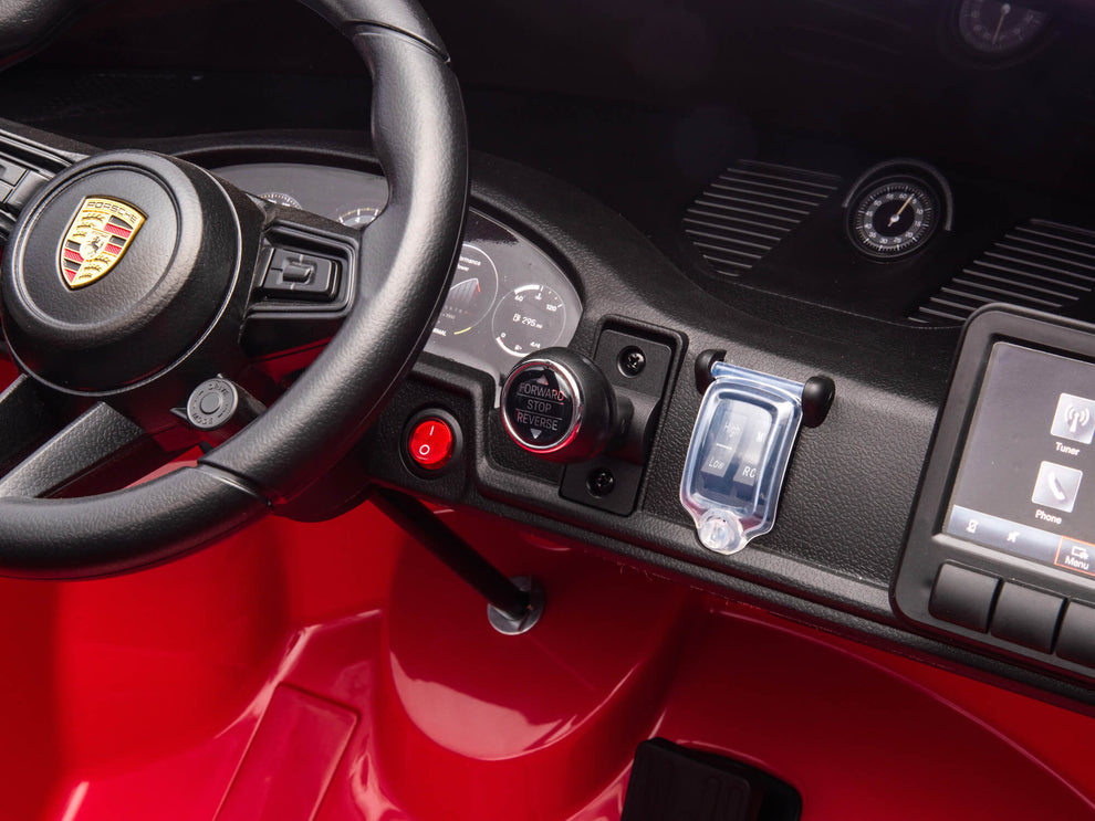 24V Porsche 911 GT3 Kids 2-Seater Ride On Car - Red