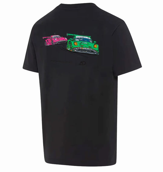 Porsche Unisex Duo T-Shirt (Black) - AO Racing