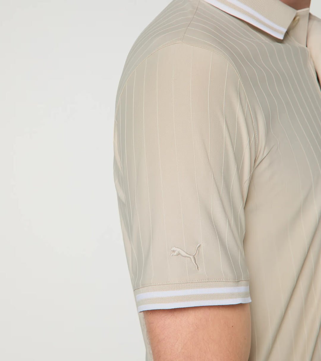 Porsche x Puma Men's Beige Polo Shirt - 911 Targa 60Y
