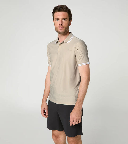 Porsche x Puma Men's Beige Polo Shirt - 911 Targa 60Y