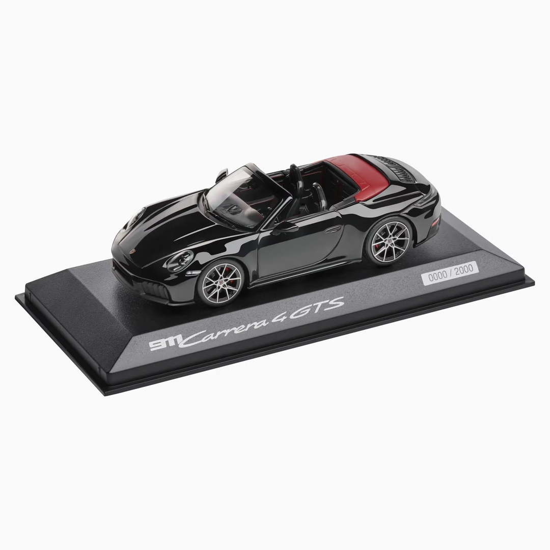 Porsche 911 Carrera GTS Cabriolet (992.2), 1:43 Scale Model Car - Black