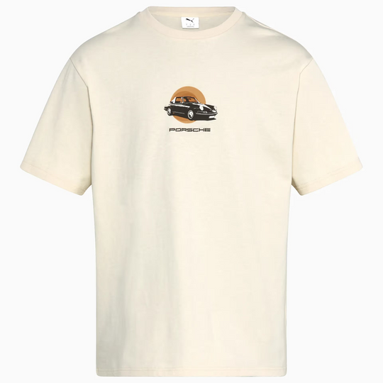 Porsche x Puma Unisex Beige T-shirt – 911 Targa 60Y