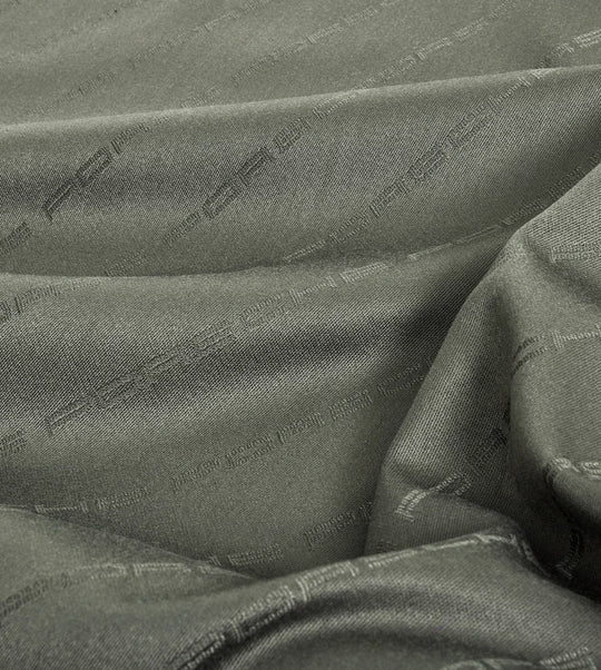 Porsche Lettering Fabric - Olive Green