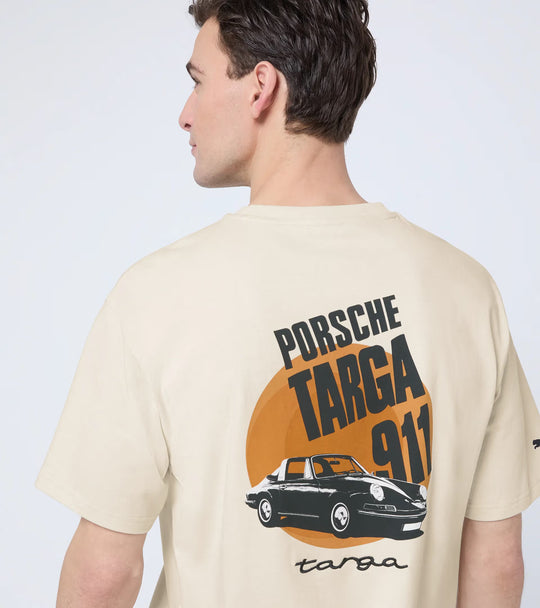 Porsche x Puma Unisex Beige T-shirt – 911 Targa 60Y