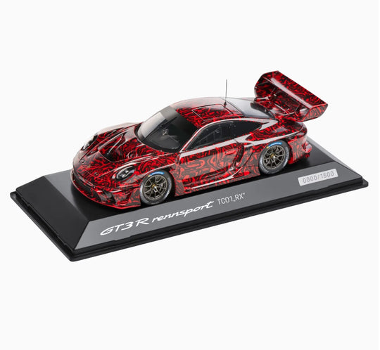 Porsche 911 GT3 R Rennsport 1:43 Scale Model Car - Red/Black