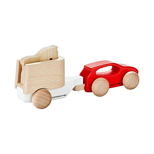 Porsche Kids Cayenne Wooden Car With Horse Trailer