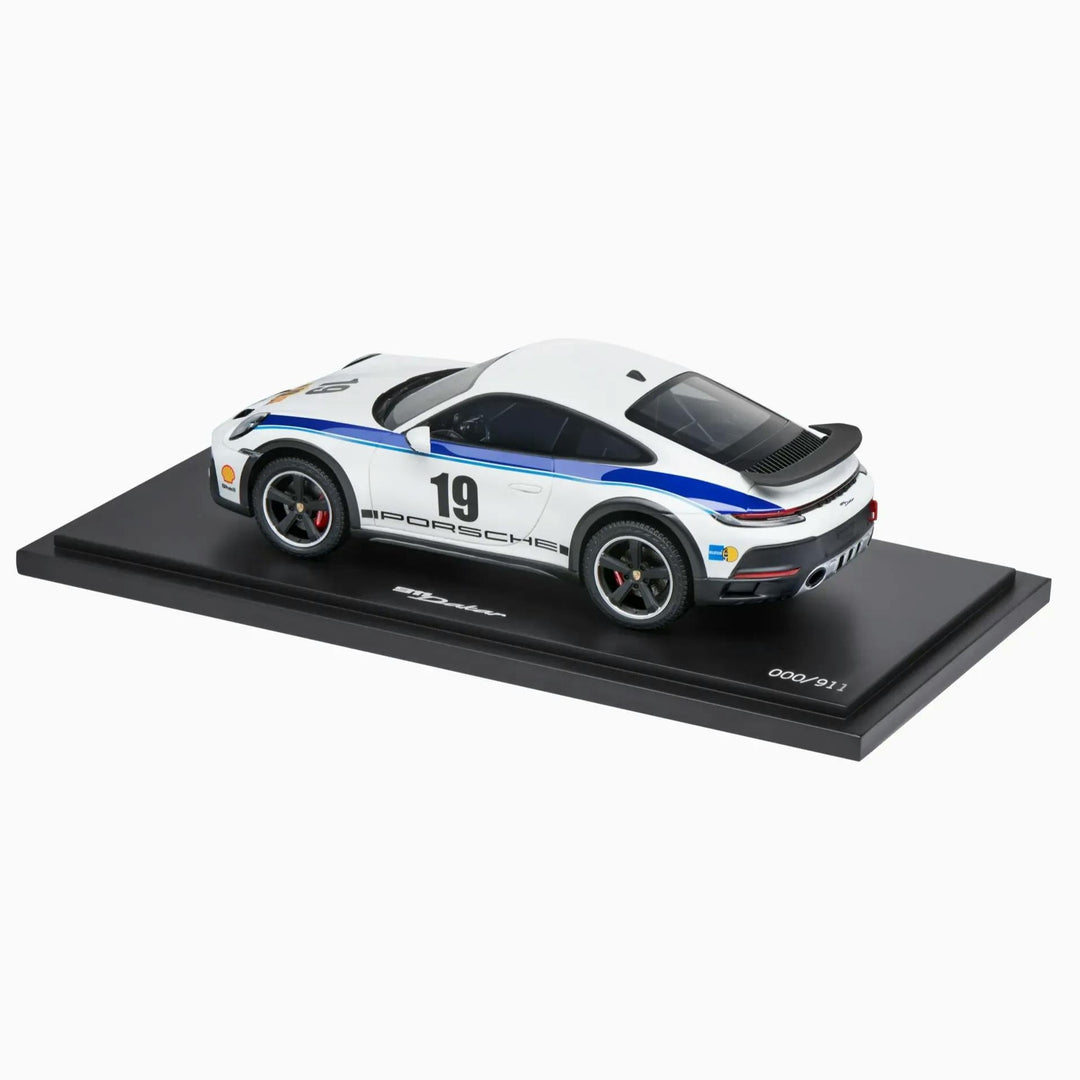 Porsche 911 Dakar (992) , 1:18 Scale Model Car - Rally 1974 Design