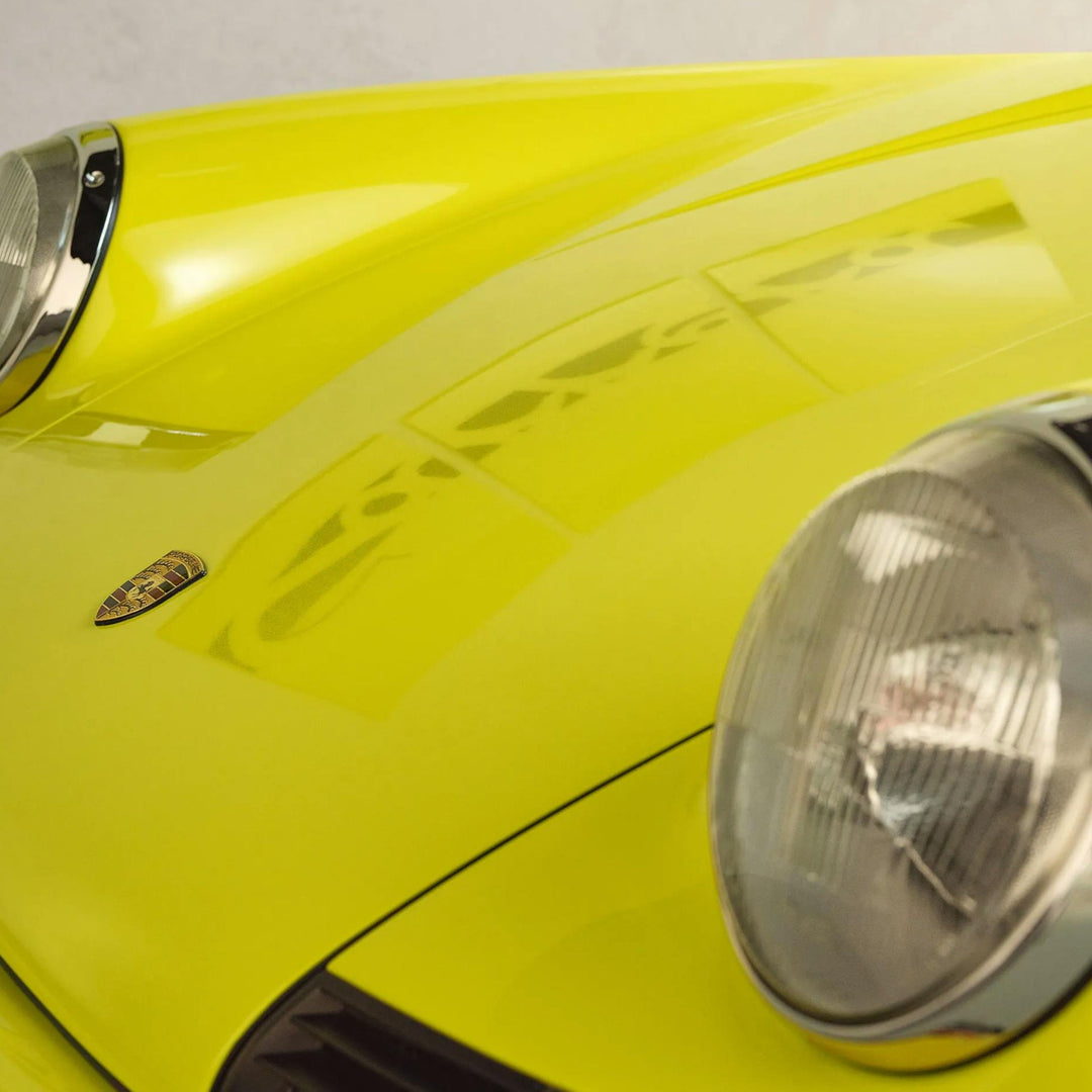 Porsche Wall Mural (Yellow/Black) - Carrera Color