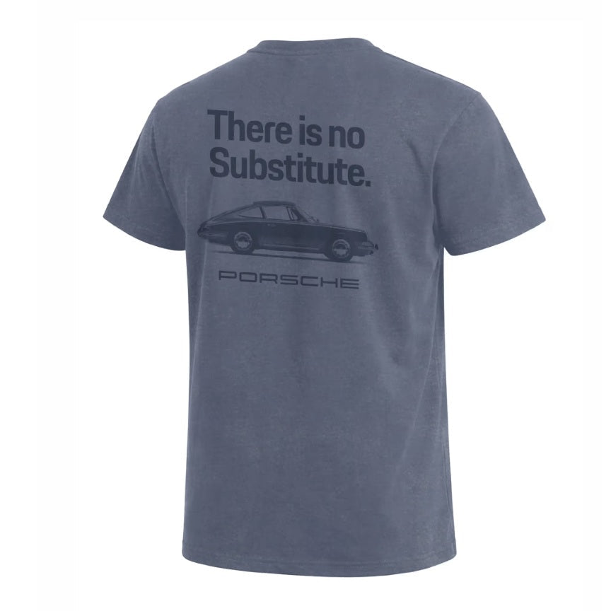 Porsche Men's Faded Wash T-Shirt (Blue) - There Is No Substitute