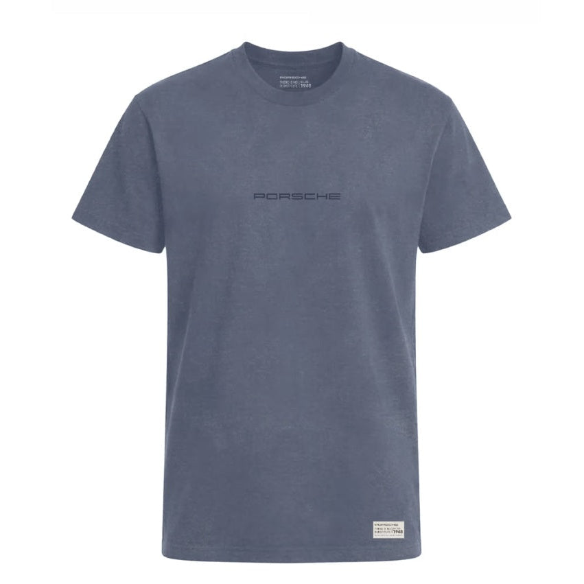Porsche Men's Faded Wash T-Shirt (Blue) - There Is No Substitute
