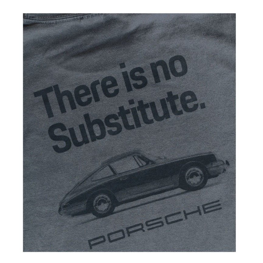 Porsche Men's Faded Wash T-Shirt (Blue) - There Is No Substitute