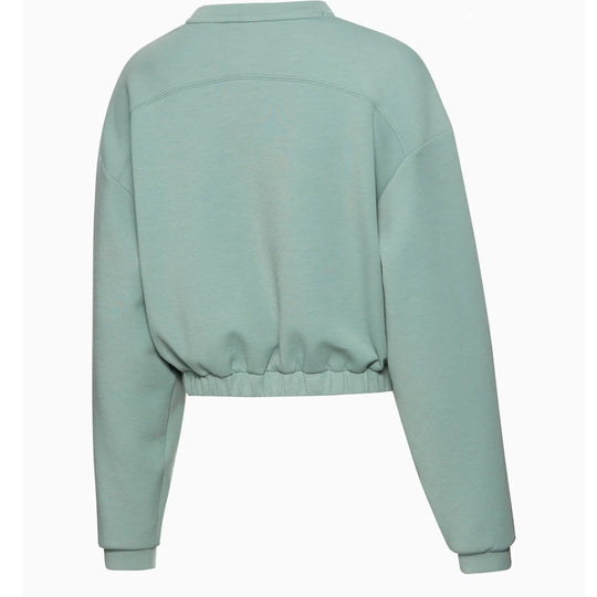 Porsche Women's Crew Neck Sweater (Shade Green) - Cayenne Electric Urban