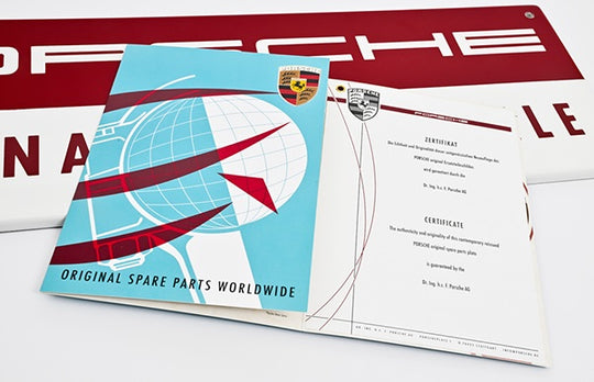 Porsche Enamel sign - "ORIGINAL ERSATZTEILE"