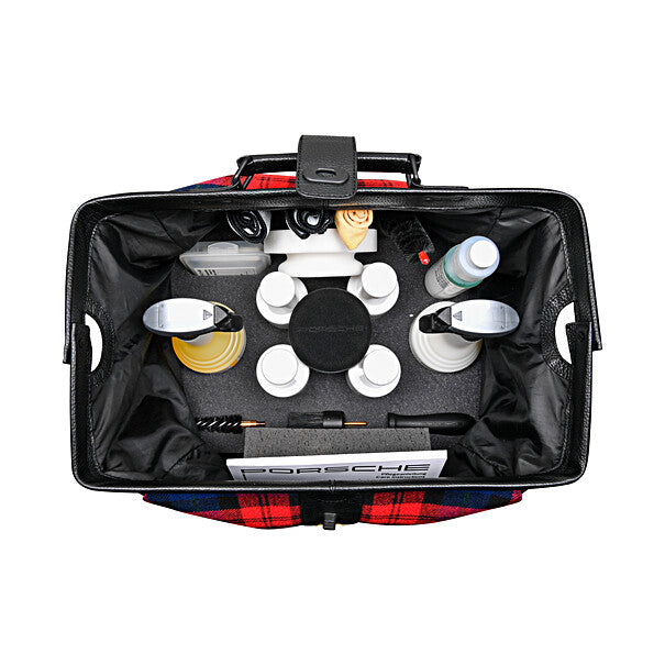 Porsche Classic Car Care Set - Tartan (Red, Blue, Black)