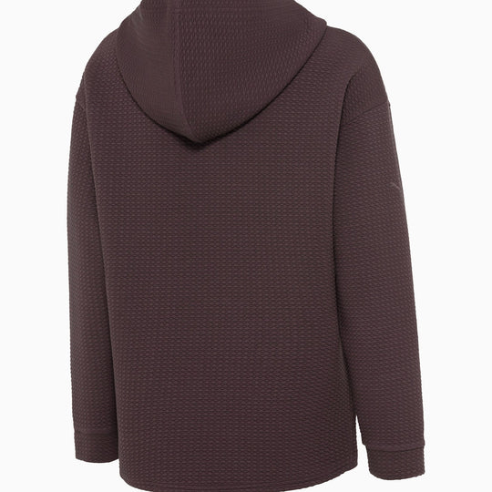 Porsche Women's Textured Hoodie (Blackberry) - Yoga Capsule