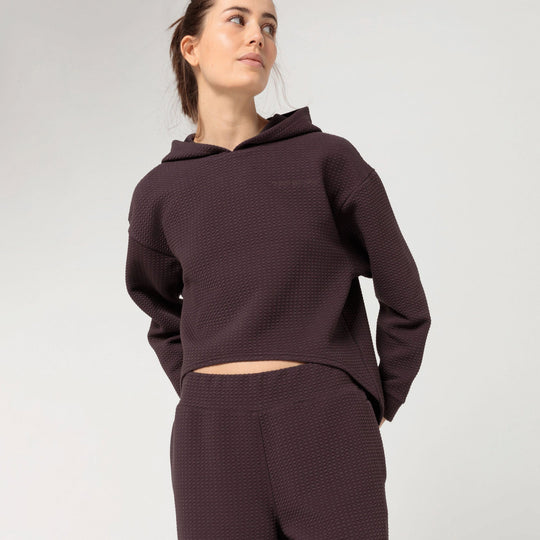 Porsche Women's Textured Hoodie (Blackberry) - Yoga Capsule