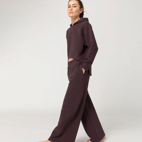 Porsche Women's Textured Hoodie (Blackberry) - Yoga Capsule