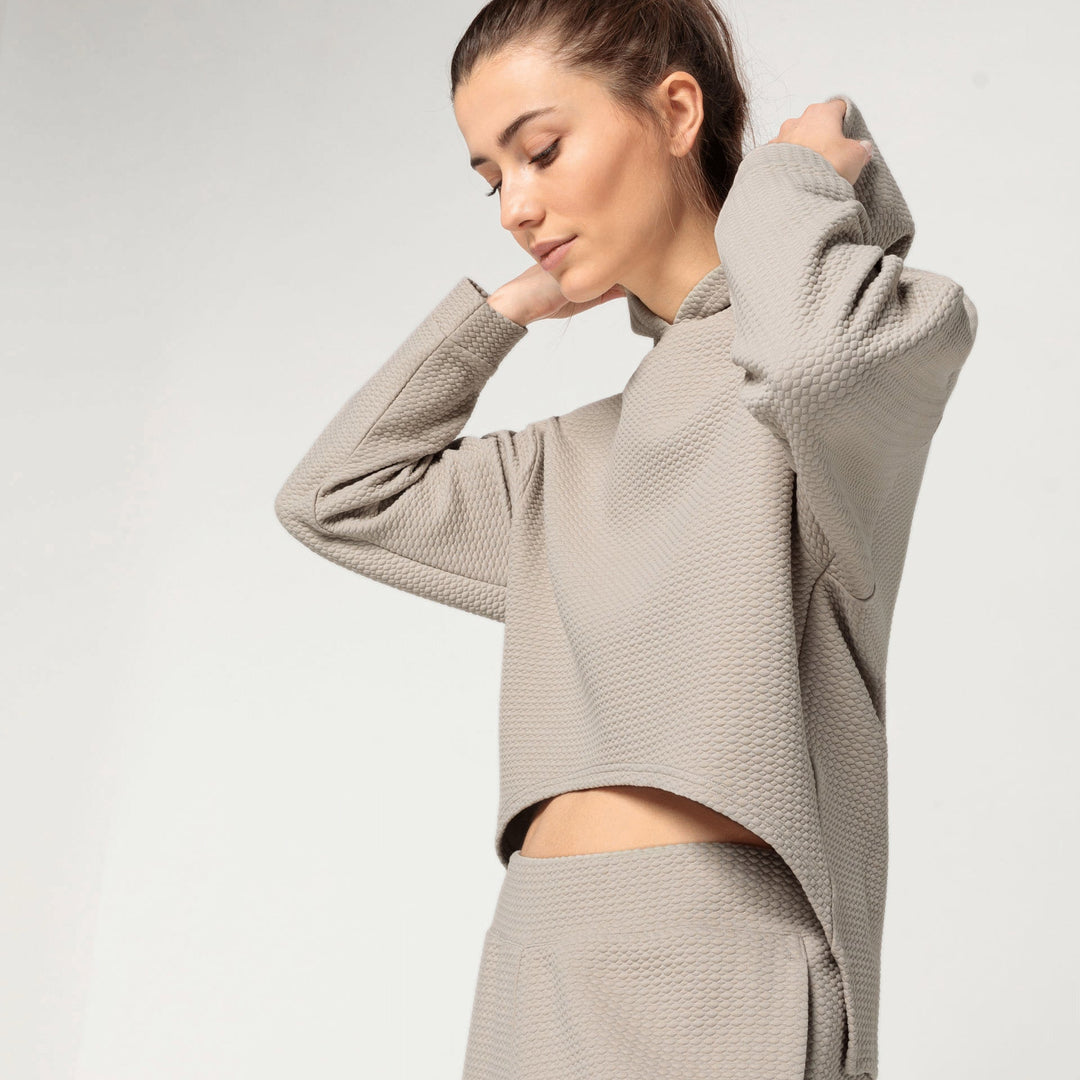 Porsche Women's Textured Hoodie (Kalahari) - Yoga Capsule