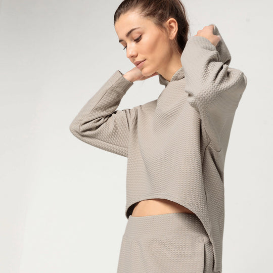 Porsche Women's Textured Hoodie (Kalahari) - Yoga Capsule