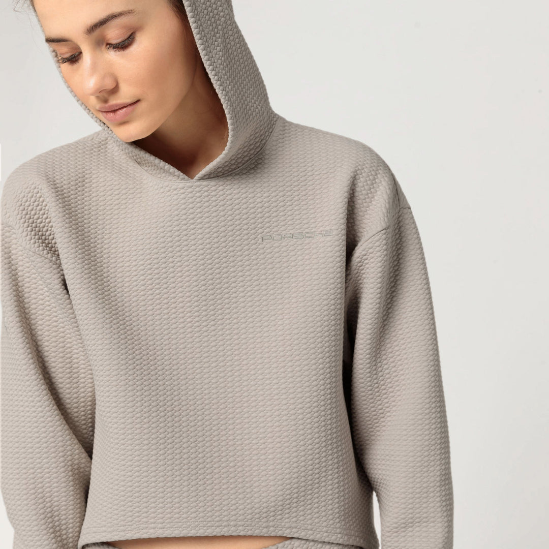 Porsche Women's Textured Hoodie (Kalahari) - Yoga Capsule