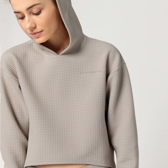 Porsche Women's Textured Hoodie (Kalahari) - Yoga Capsule