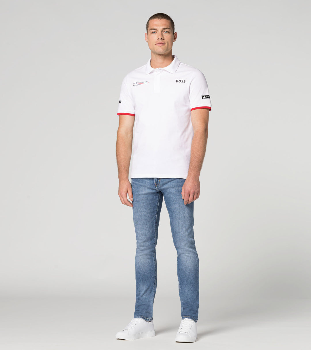 Porsche Men's Boss Polo (White) - Motorsport