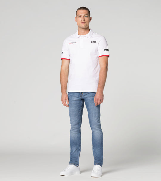 Porsche Men's Boss Polo (White) - Motorsport