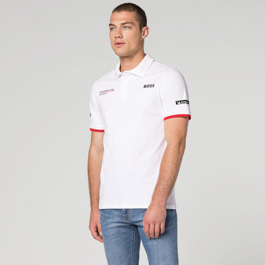Porsche Men's Boss Polo (White) - Motorsport