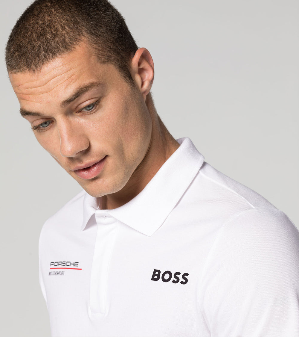 Porsche Men's Boss Polo (White) - Motorsport