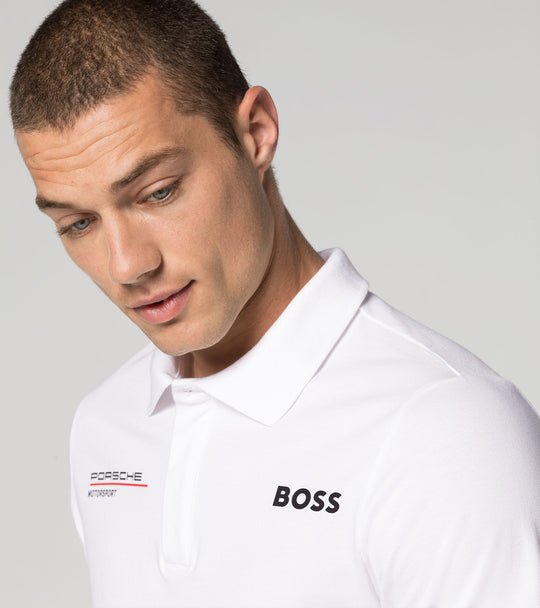 Porsche Men's Boss Polo (White) - Motorsport