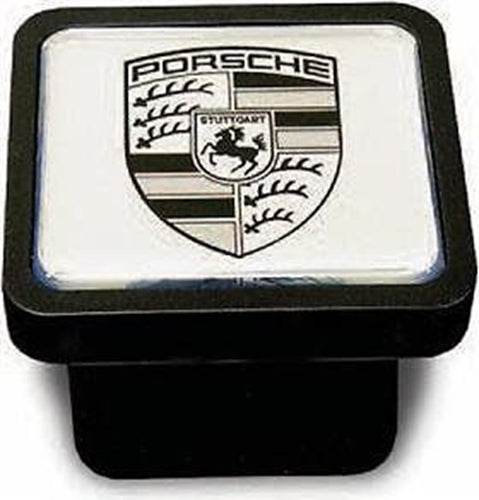 Porsche Trailer Hitch Cover - Black or Silver