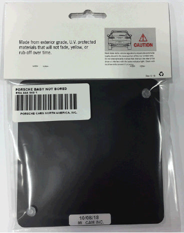 Porsche "Baby Not Bored!" Window Sign