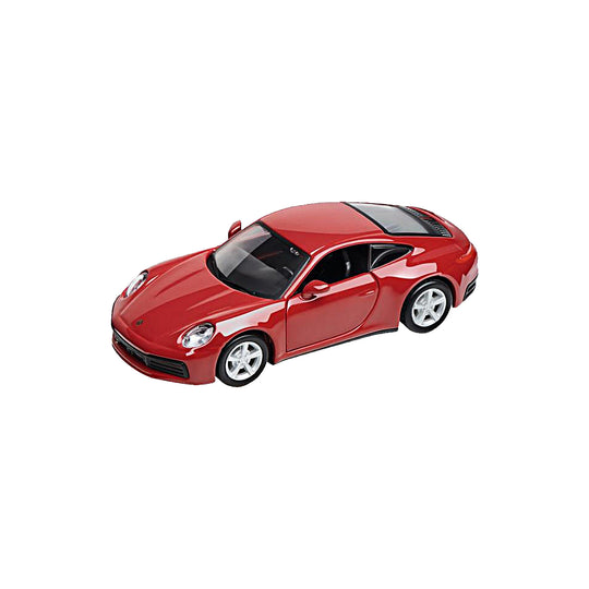 Porsche 911 (992) Carrera 4S Kids Pullback 1:43 Model Car - Carmine Red