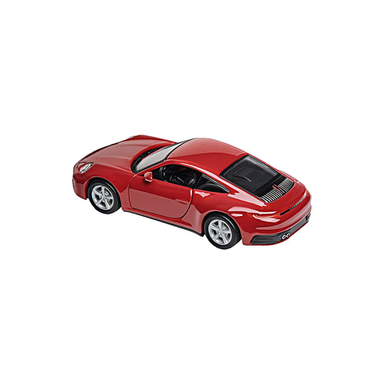Porsche 911 (992) Carrera 4S Kids Pullback 1:43 Model Car - Carmine Red
