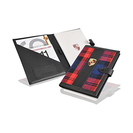 Porsche Classic Document Folder - Tartan Red