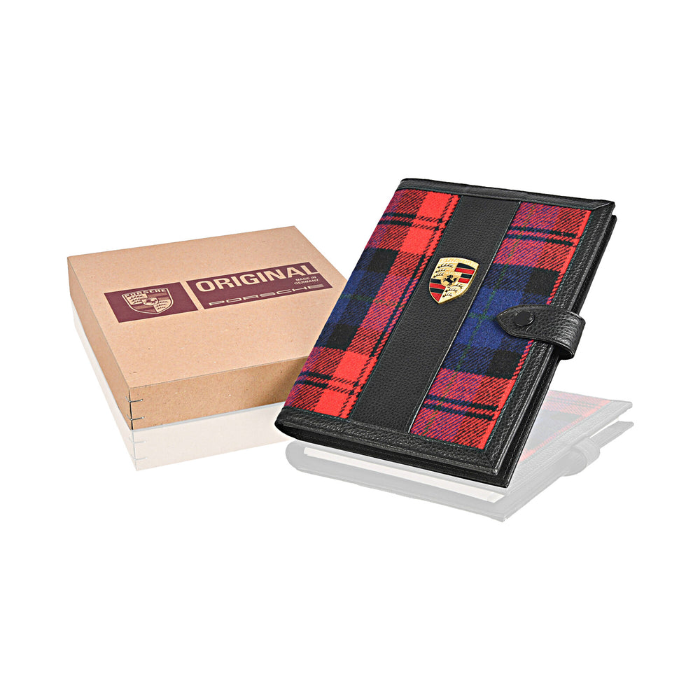Porsche Classic Document Folder - Tartan Red