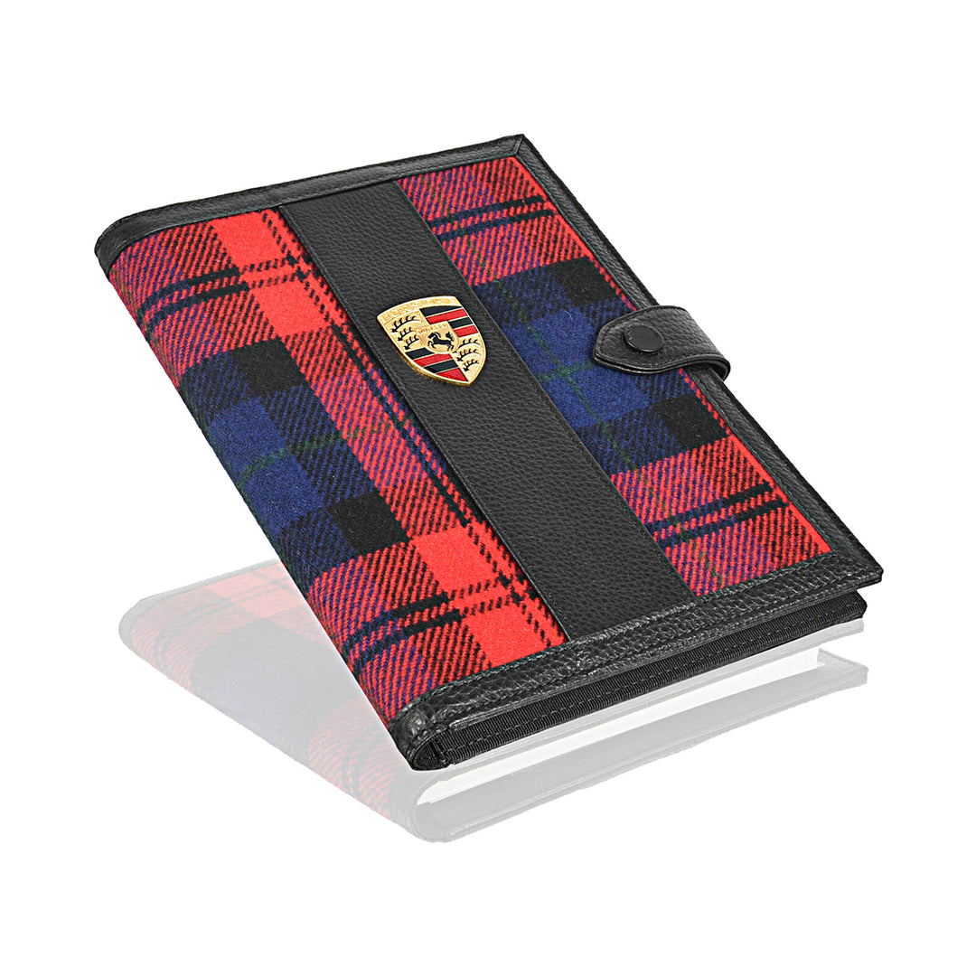 Porsche Classic Document Folder - Tartan Red